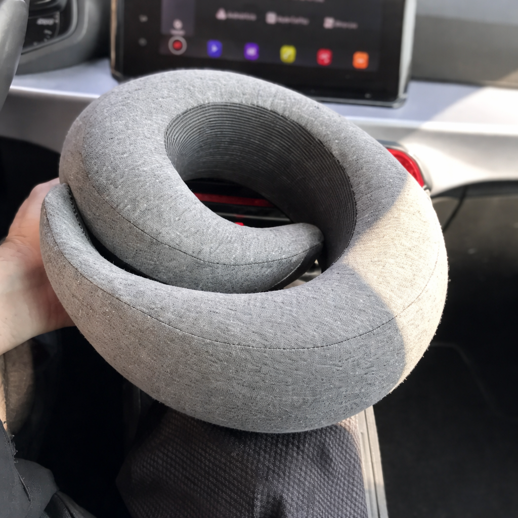 Oreiller de voyage mémoire de forme – housse lavable