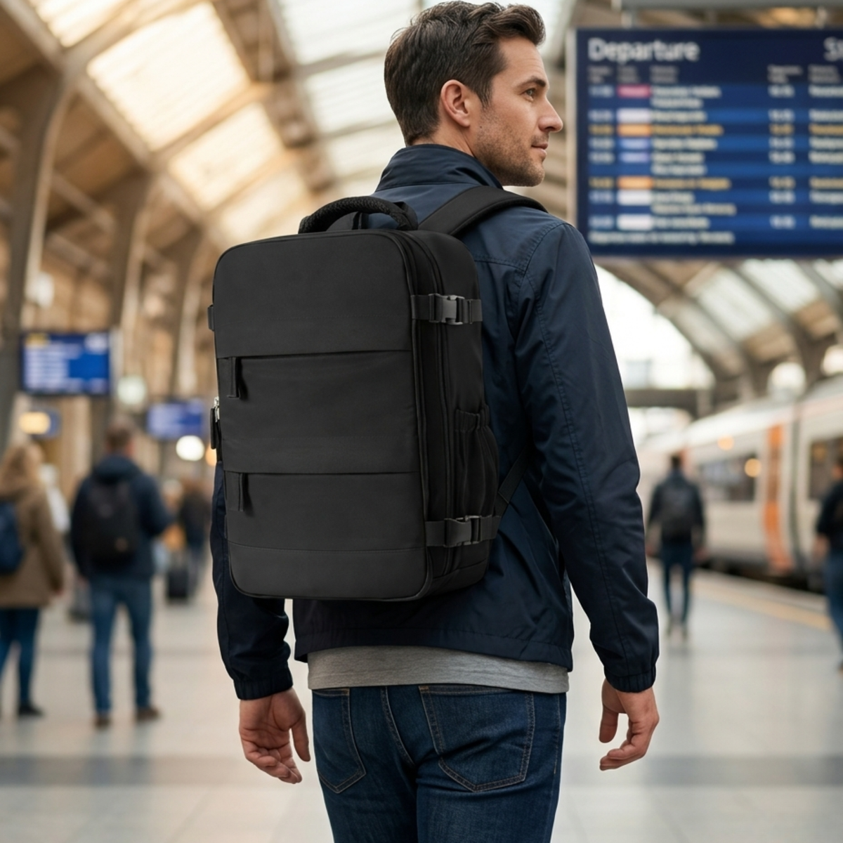 Sac à dos de voyage 42x29x18 cm avec compartiment chaussures