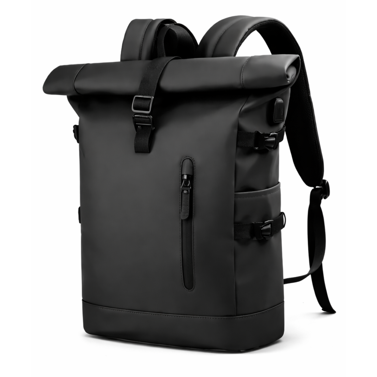 Sac à dos roll-top 45x30x15cm – Extensible 27L avec port USB