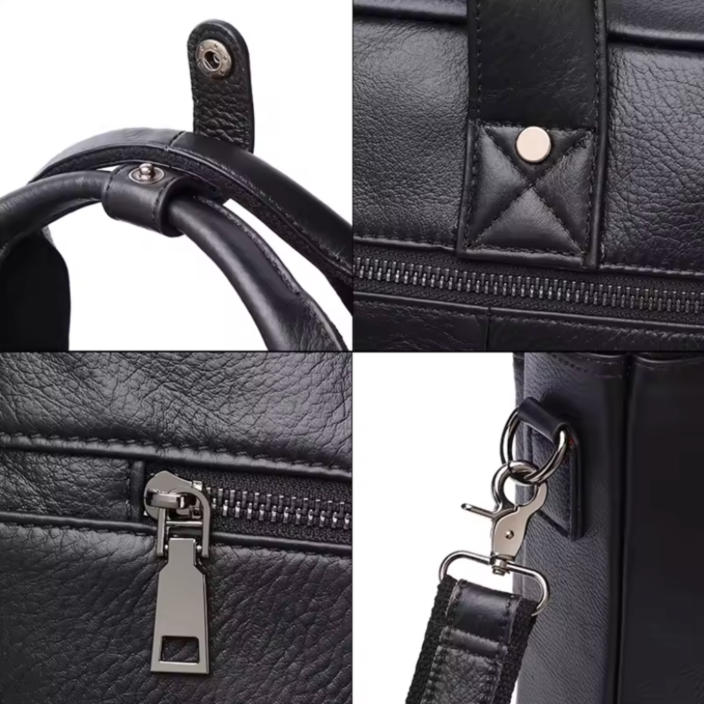 Porte-documents cuir véritable homme 42x12x32 cm – 15 pouces