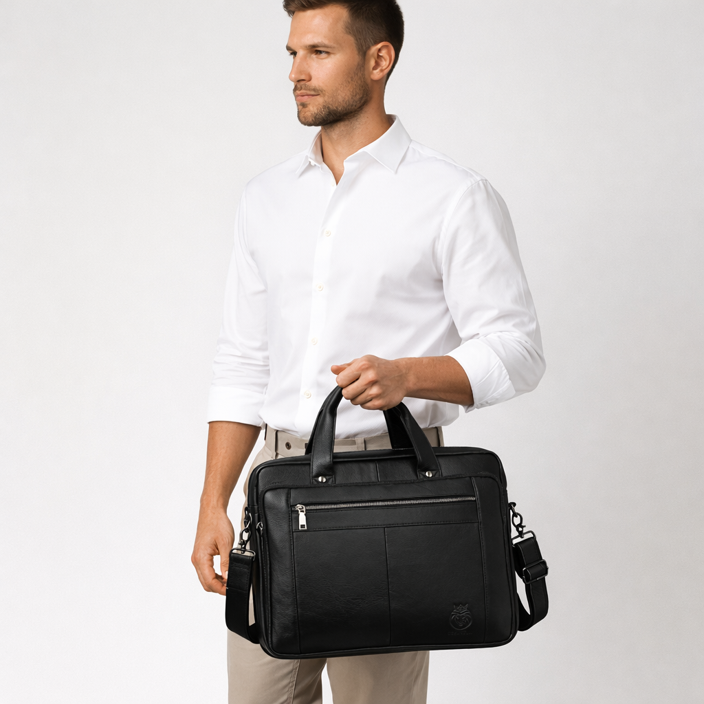 Porte-documents cuir véritable homme 42x12x32 cm – 15 pouces