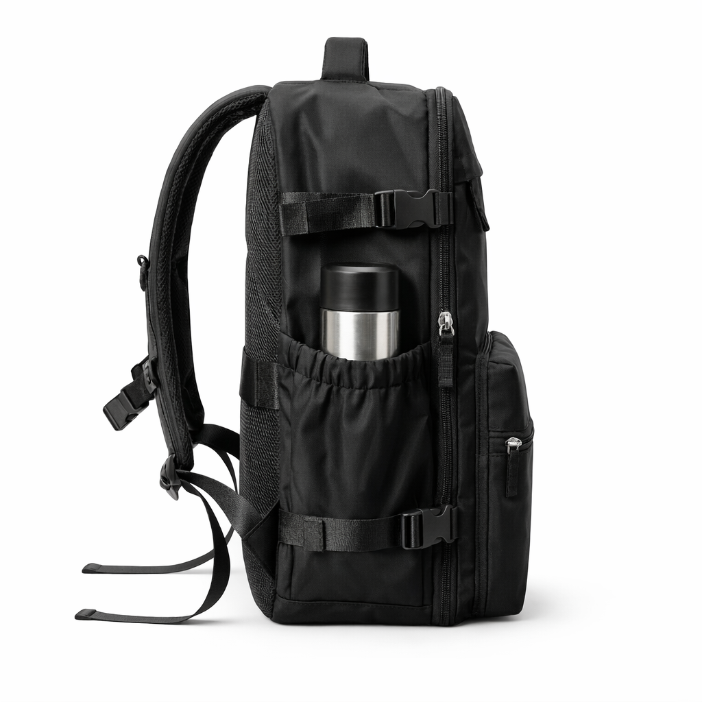 Sac à dos voyage compression sous vide 40x30x20 cm — 30L extensible