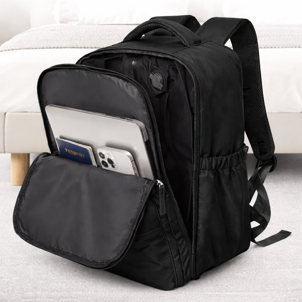 Sac à dos voyage compression sous vide 40x30x20 cm — 30L extensible